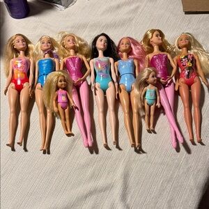 Stylish Barbie Doll Collection - Blonde, Brunette, Pink, Blue